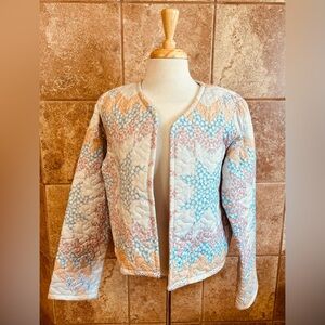 Ida Mae Home Quilted Crop Jacket NWT Size XL